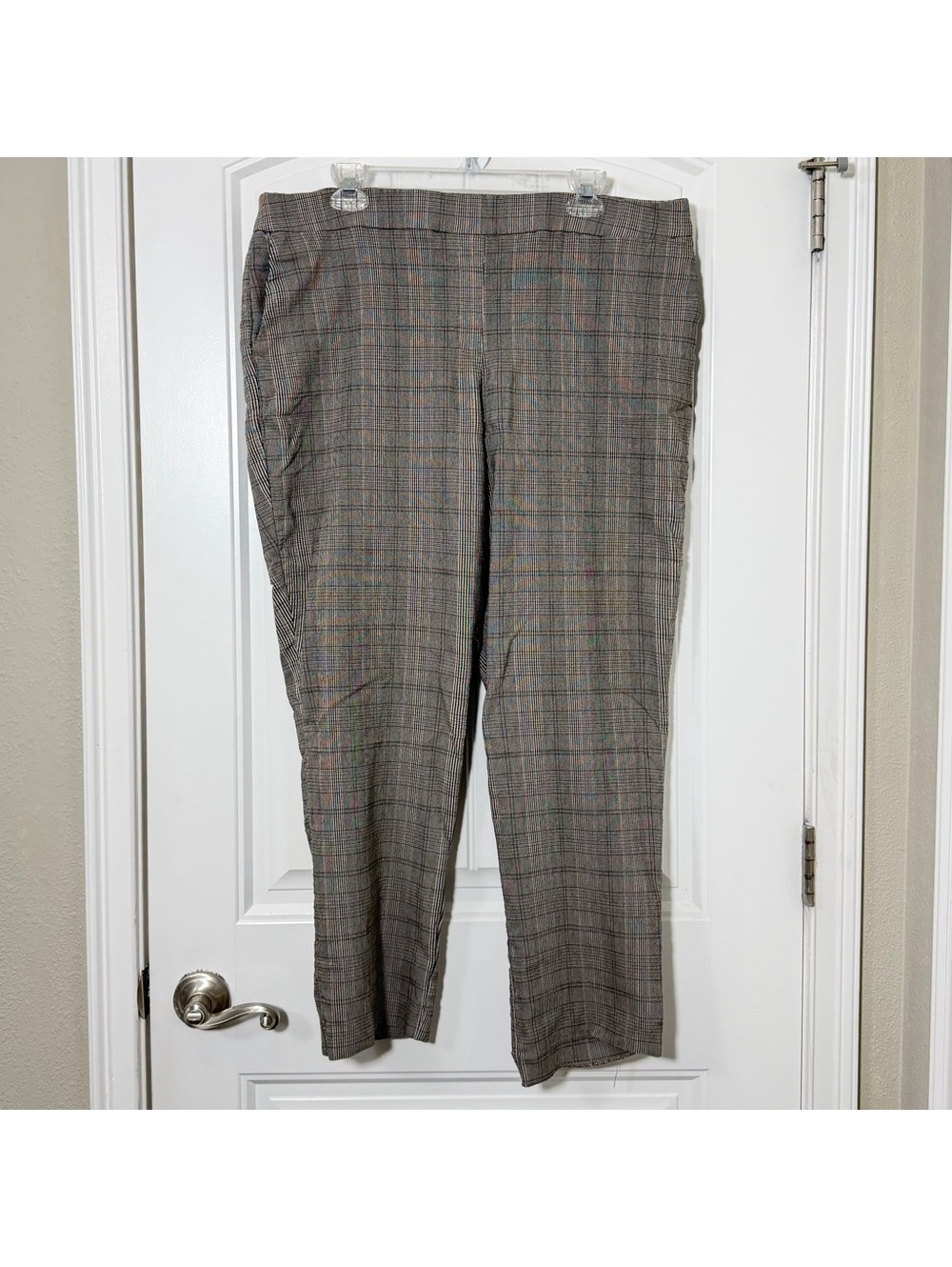 Hilary Radley Gray Plaid Dress Pants XXL